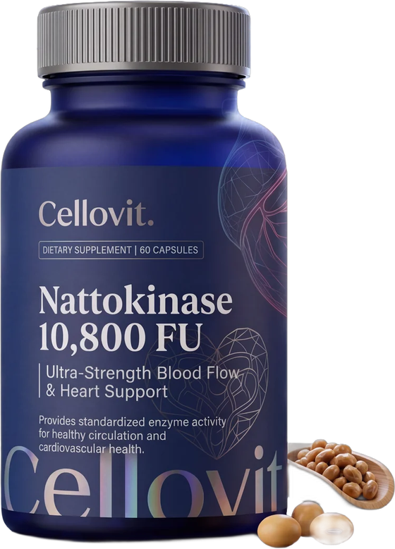 Fles Cellovit Nattokinase 10.800 FU, 60 capsules